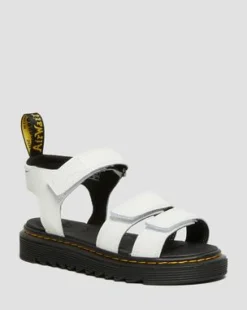 Sandalias Klaire de piel con tiras para junior in Blanco