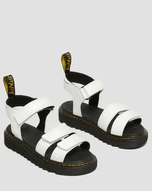 Sandalias Klaire de piel con tiras para junior in Blanco