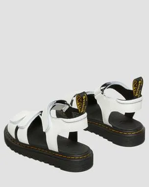 Sandalias Klaire de piel con tiras para junior in Blanco