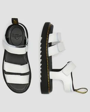 Sandalias Klaire de piel con tiras para junior in Blanco