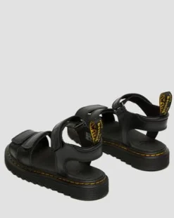 Sandalias Klaire de piel con tiras para junior in Negro