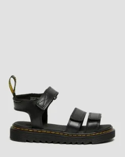 Sandalias Klaire de piel con tiras para junior in Negro