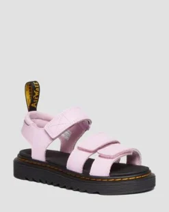 Sandalias Klaire para junior de piel Athena con tiras in Rosa Claro