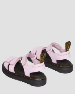 Sandalias Klaire para junior de piel Athena con tiras in Rosa Claro