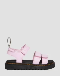 Sandalias Klaire para junior de piel Athena con tiras in Rosa Claro
