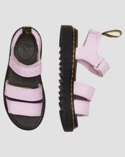 Sandalias Klaire para junior de piel Athena con tiras in Rosa Claro