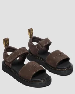 Sandalias Marlowe Flower de Nubuck para junior in Marrón Oscuro