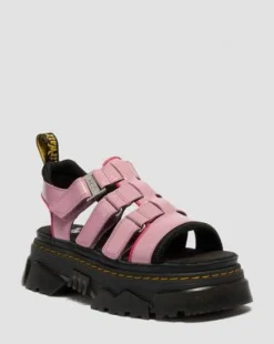 Sandalias Mattison de charol con 3 tiras in Rosa Empolvado