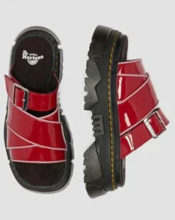 Sandalias Mattison de charol in Rojo Escarlata