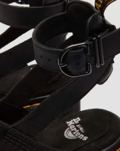Sandalias Millee de piel con puntera abierta&nbsp; in Negro