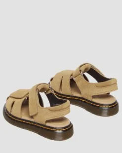 Sandalias Moby II de ante Bronx cámel para niños in Ambrato