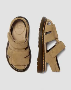 Sandalias Moby II de ante Bronx cámel para niños in Ambrato