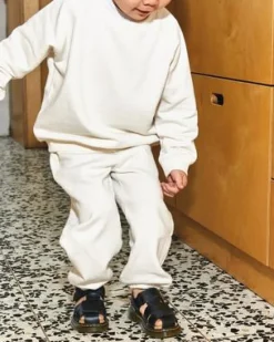 Sandalias Moby II para niños de piel con tiras con velcro in Negro