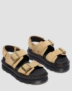 Sandalias Zebzag de ante in Ambrato