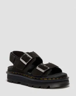 Sandalias Zebzag de ante in Negro