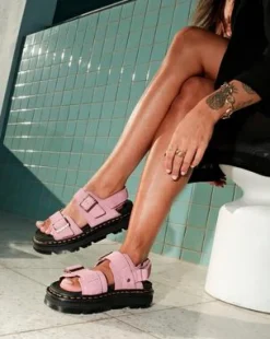 Sandalias Zebzag de ante in Rosa Empolvado