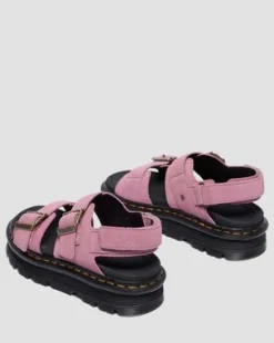 Sandalias Zebzag de ante in Rosa Empolvado