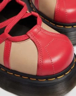ZAPATOS BAILARINAS DE PIEL in Rojo