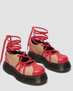 ZAPATOS BAILARINAS DE PIEL in Rojo