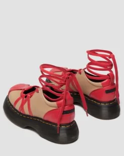ZAPATOS BAILARINAS DE PIEL in Rojo