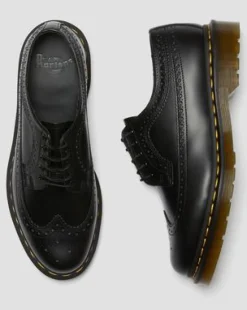 Zapatos Blucher 3989 de piel Smooth calada in Negro