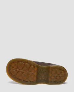 Zapatos Buzz de 5 ojales de piel Flower Grizzly in Marrón Oscuro