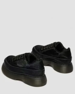 Zapatos Buzz de 5 ojales de piel Hair On in Negro