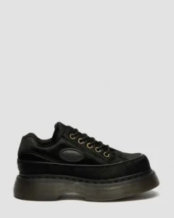 Zapatos Buzz de 5 ojales de piel Hair On in Negro