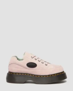 Zapatos Buzz de piel con 5 ojales in Rosa Polvo