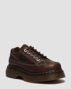 Zapatos Buzz de piel Grizzly con 5 ojales in Marrón Oscuro