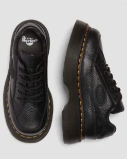 Zapatos Buzz de piel Milled Nappa con 5 ojales in Negro