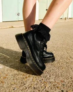 Zapatos Buzz de piel Milled Nappa con 5 ojales in Negro