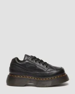 Zapatos Buzz de piel Milled Nappa con 5 ojales in Negro