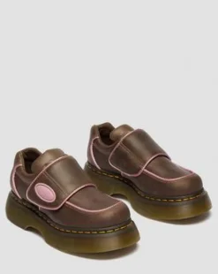 Zapatos Buzz Strap de piel Wyoming in Marrón Oscuro