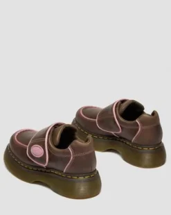 Zapatos Buzz Strap de piel Wyoming in Marrón Oscuro