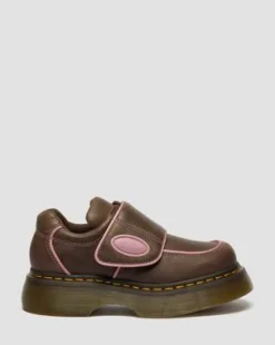 Zapatos Buzz Strap de piel Wyoming in Marrón Oscuro