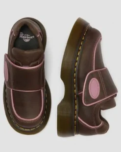 Zapatos Buzz Strap de piel Wyoming in Marrón Oscuro
