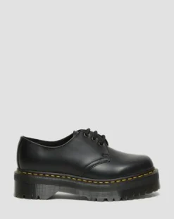 Zapatos con plataforma 1461 Quad de piel Smooth in Negro