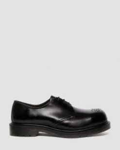 Zapatos 1461 de piel Analine con puntera de acero in Negro