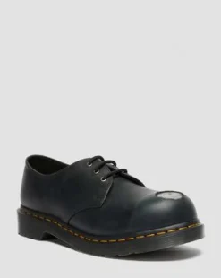 Zapatos 1461 de piel con puntera de acero in Negro