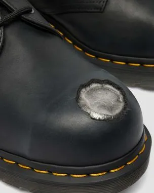 Zapatos 1461 de piel con puntera de acero in Negro