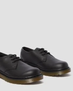 Zapatos de piel para adolescentes 1461 in Negro