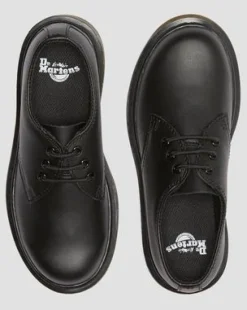 Zapatos de piel para adolescentes 1461 in Negro