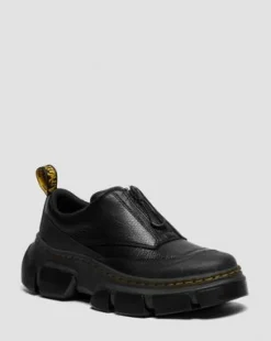 Zapatos DMXL Zip de piel in Negro