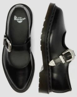 Zapatos Elphie Mary Jane Atlas de piel in Negro