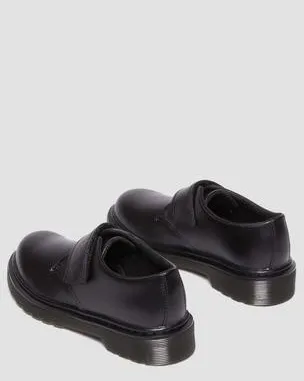 Zapatos Kamron de piel con tiras para junior in Negro