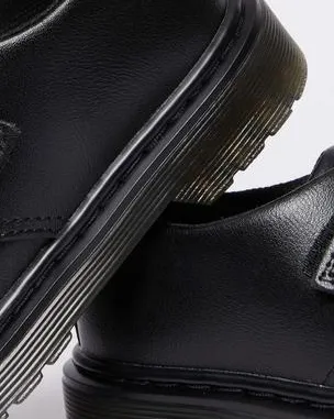 Zapatos Kamron de piel con tiras para junior in Negro