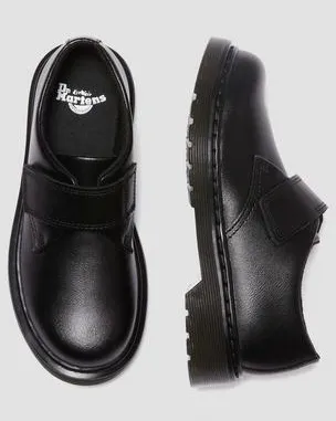 Zapatos Kamron de piel con tiras para junior in Negro