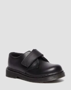 Zapatos Kamron para niños de piel con tiras in Negro