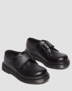 Zapatos Kamron para niños de piel con tiras in Negro